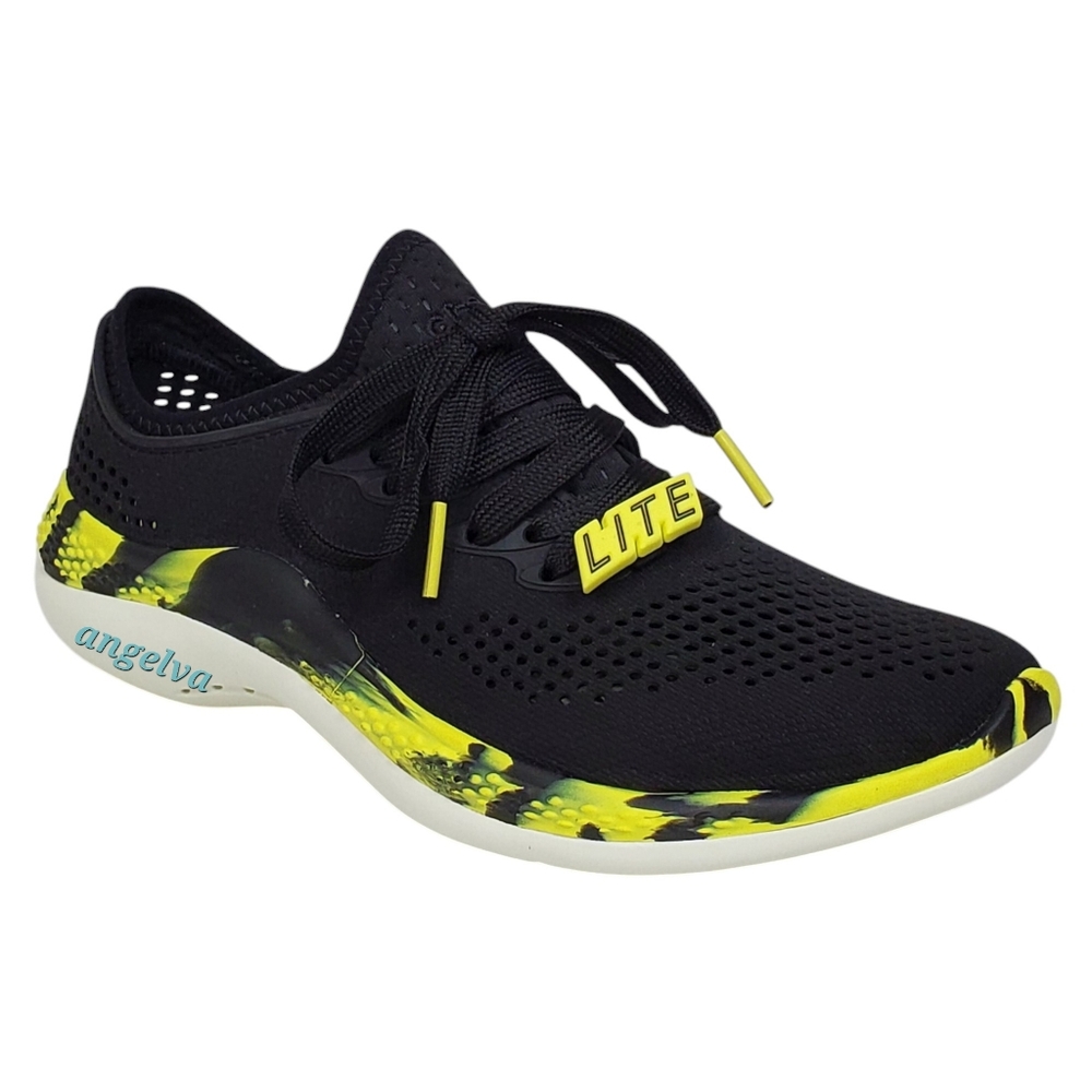CROCS Kids Sneakers Black and Yellow